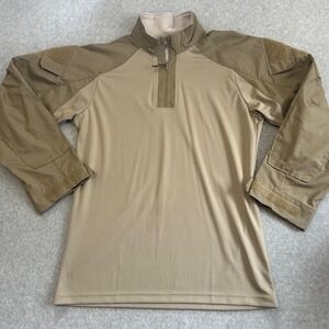 Vertx Recon Shirt Mens Large Desert Tan Recon Tactical Military Ripstop 1/4 Zip